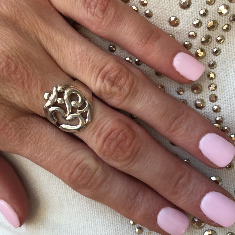 Sterling Silver Om Symbol Ring